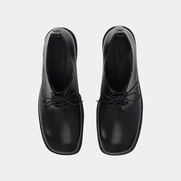 Low Classic Black Leather Oxford Shoes size 39 - Picture 3 of 8